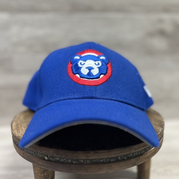 New Era 39thirty Chicago Cubs Alt Logo Blue Hat Cap Flexfit MLB Authentics M/L - Picture 2 of 12